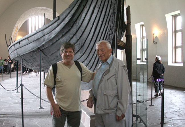 Erik and Bj&oslash;rn at the viking ship museum